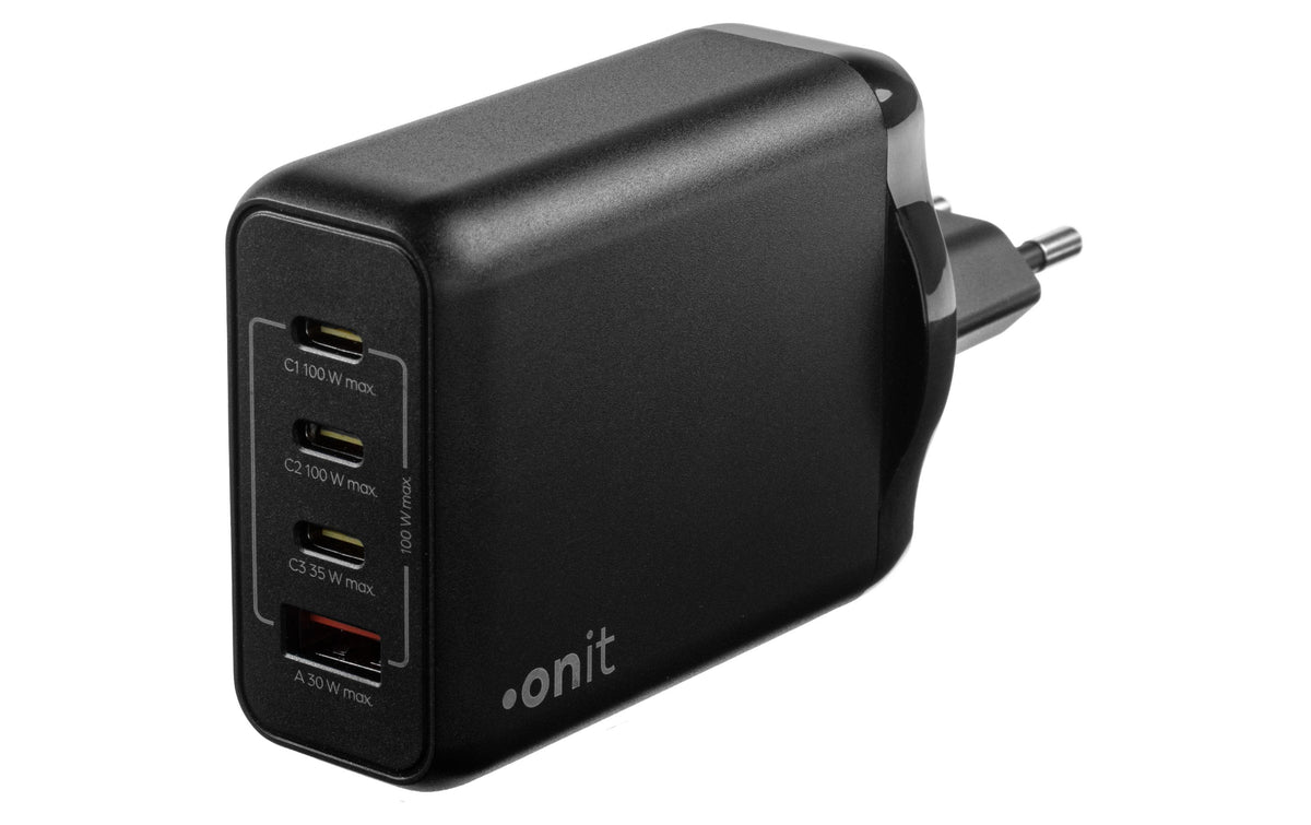 onit, USB-Wandladegerät Quad 3C1A 100 W GaN