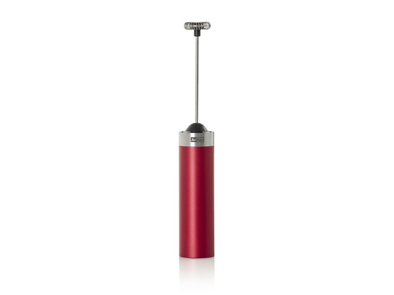 AdHoc | Milchschäumer RAPID.3 MS25 | inkl. 2x Batterien Typ AAA 1,5V, Rubinrot