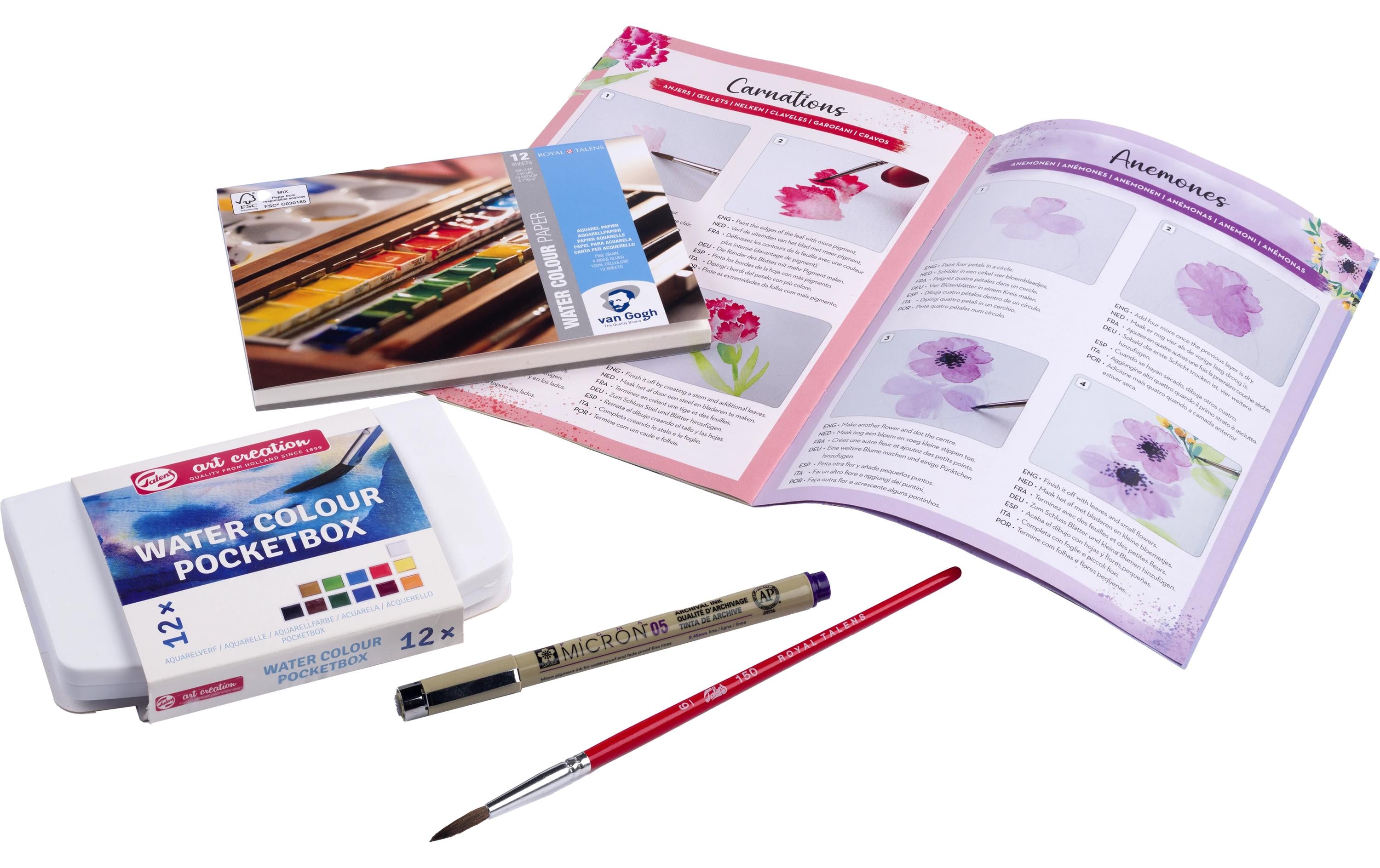 Talens Wasserfarbe Set Aquarell Floral