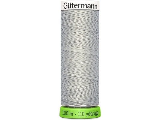 Gütermann | Nähfaden rPET, hellgrau | Spule 100 m, Nr. 100, 100 % PES recy.