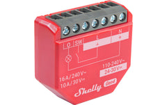 Shelly, WLAN-Schaltaktor 1PM Gen4 Rot, 16 A