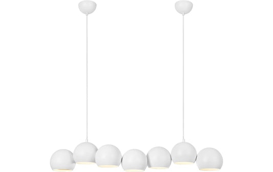 Markslöjd | CUPOLO Hängeleuchte 7L Weiss | E14 max. 40W (7x), 150cm Textilkabel