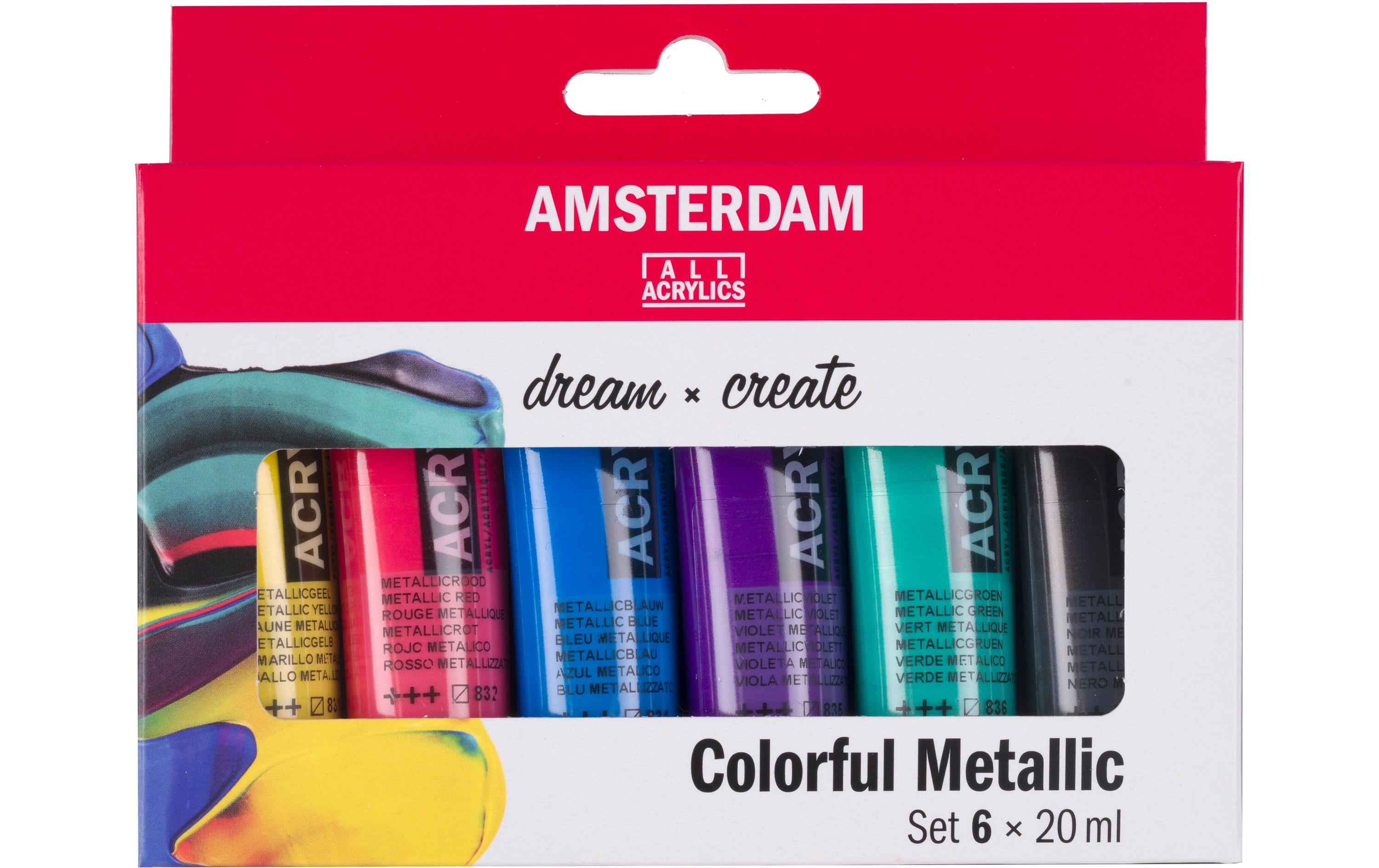 Amsterdam, Acrylfarbe Set Colorful Metallic