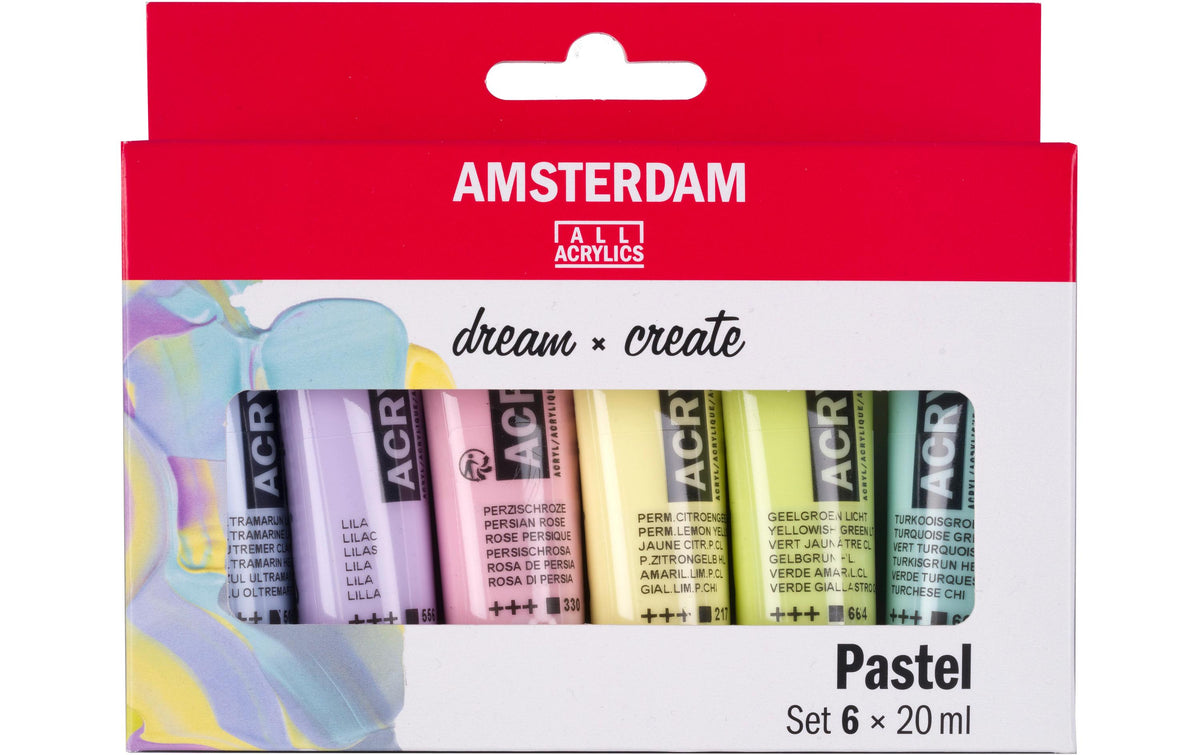 Amsterdam, Acrylfarbe Set Pastel 6 Tuben à