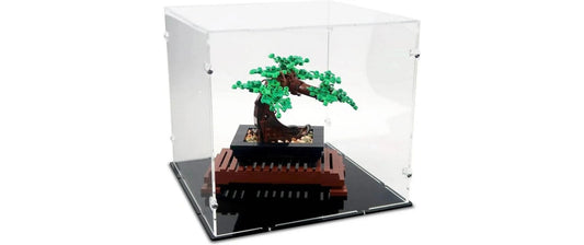 iDisplayit | Acryl-Display LEGO 10281 Bonsai Baum | mit schwarzem Boden