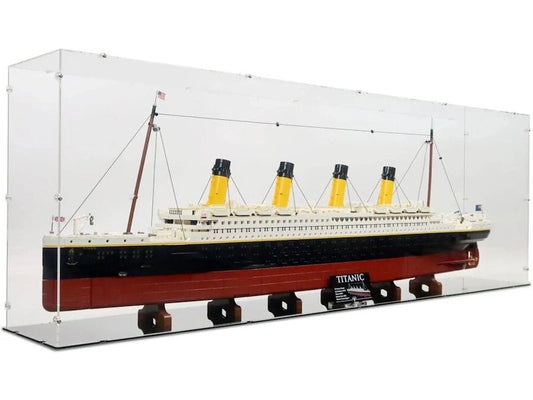 iDisplayit | Acryl-Display LEGO 10294 Titanic | mit schwarzem Boden