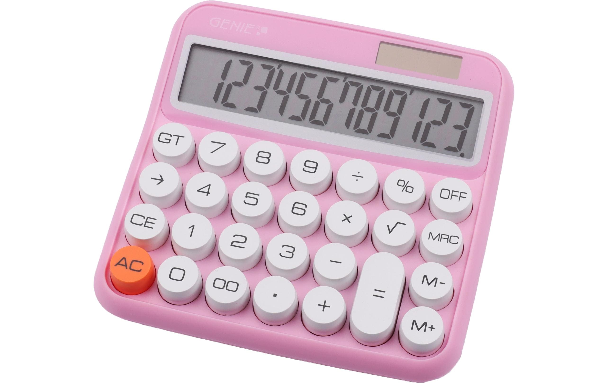 Genie Tischrechner 612P pink