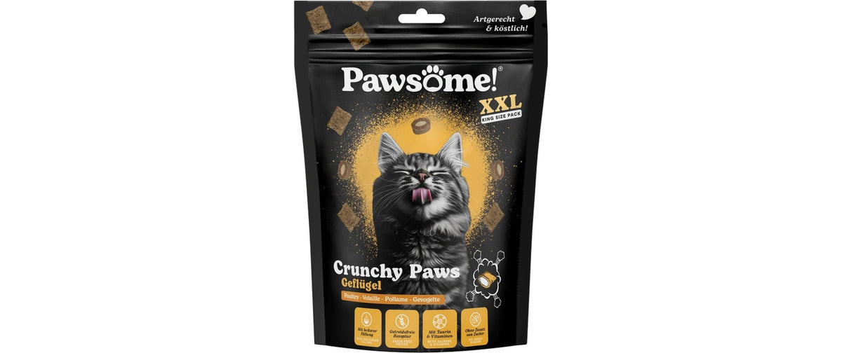 Pawsome Cat Crunchy Paws Geflügel 150g