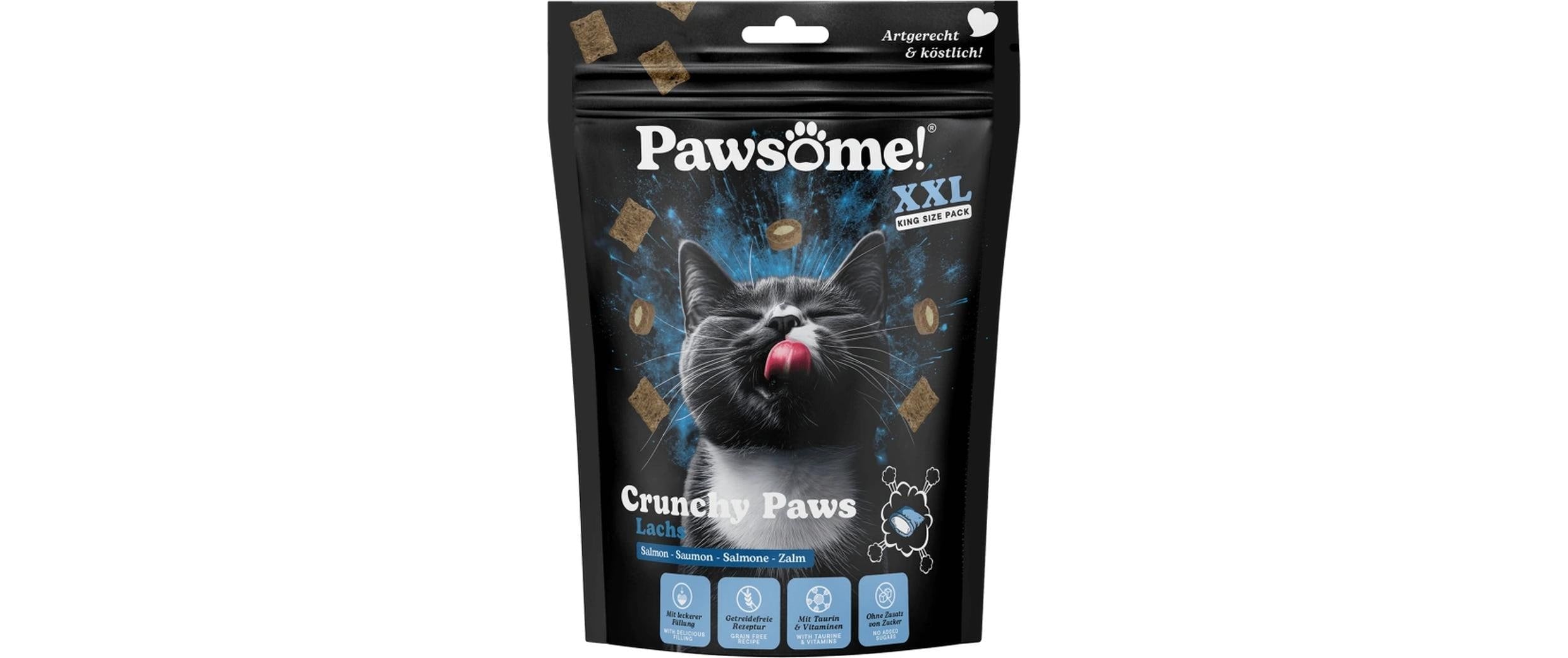 Pawsome Cat Crunchy Paws Lachs 150g