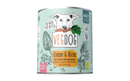 Vegdog, Nassfutter Adult Linsen und Hirse 8