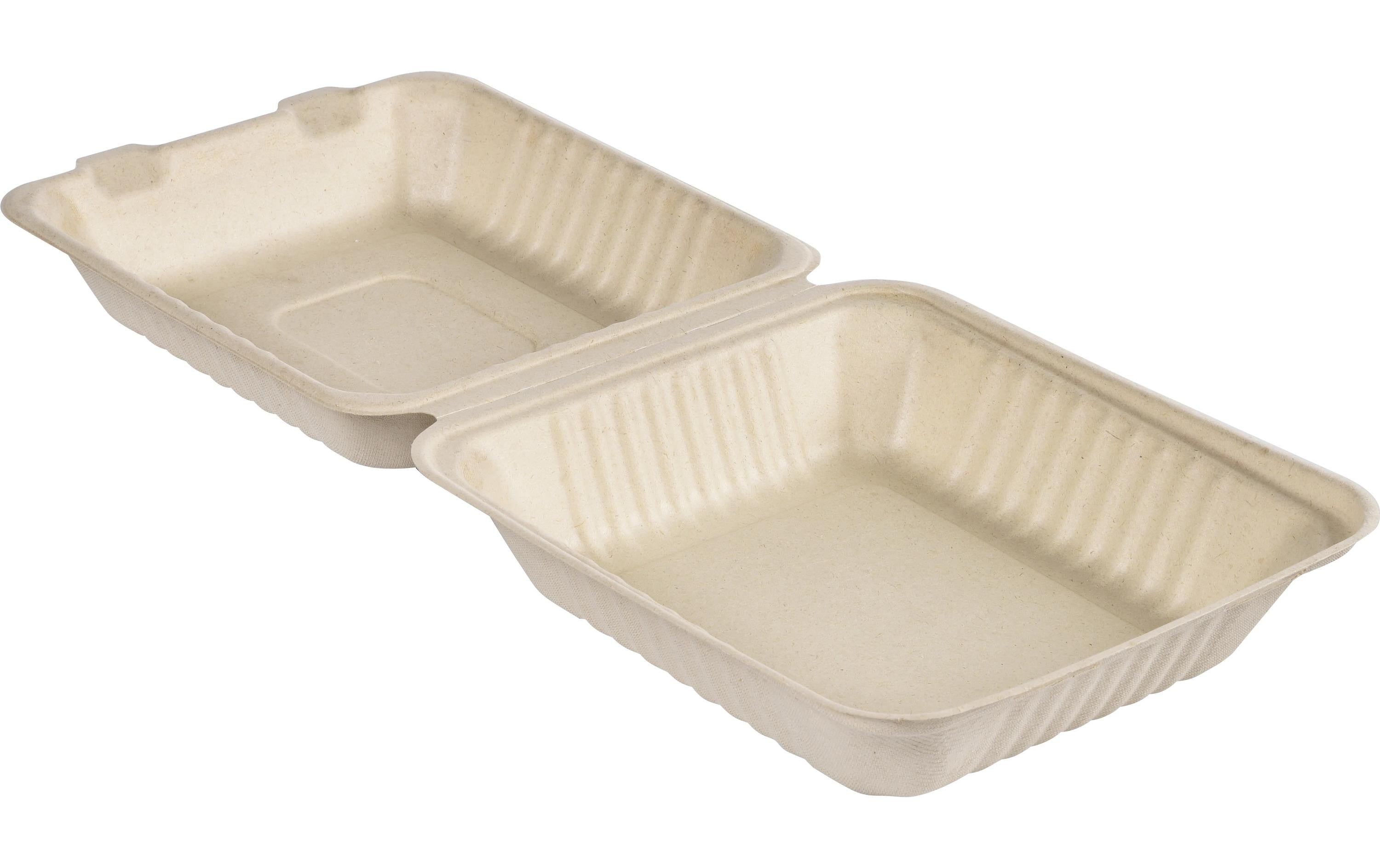 Duni Box Hinged Bagasse braun