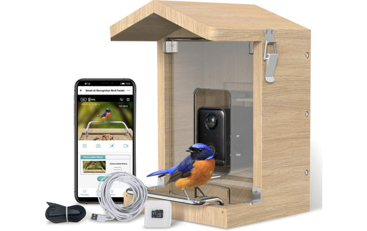 Sanilu | Vogelfutterhaus mit Kamera | ohne Solarpanel