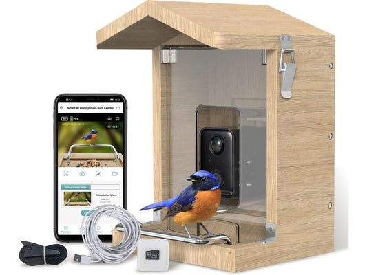 Sanilu | Vogelfutterhaus mit Kamera | ohne Solarpanel