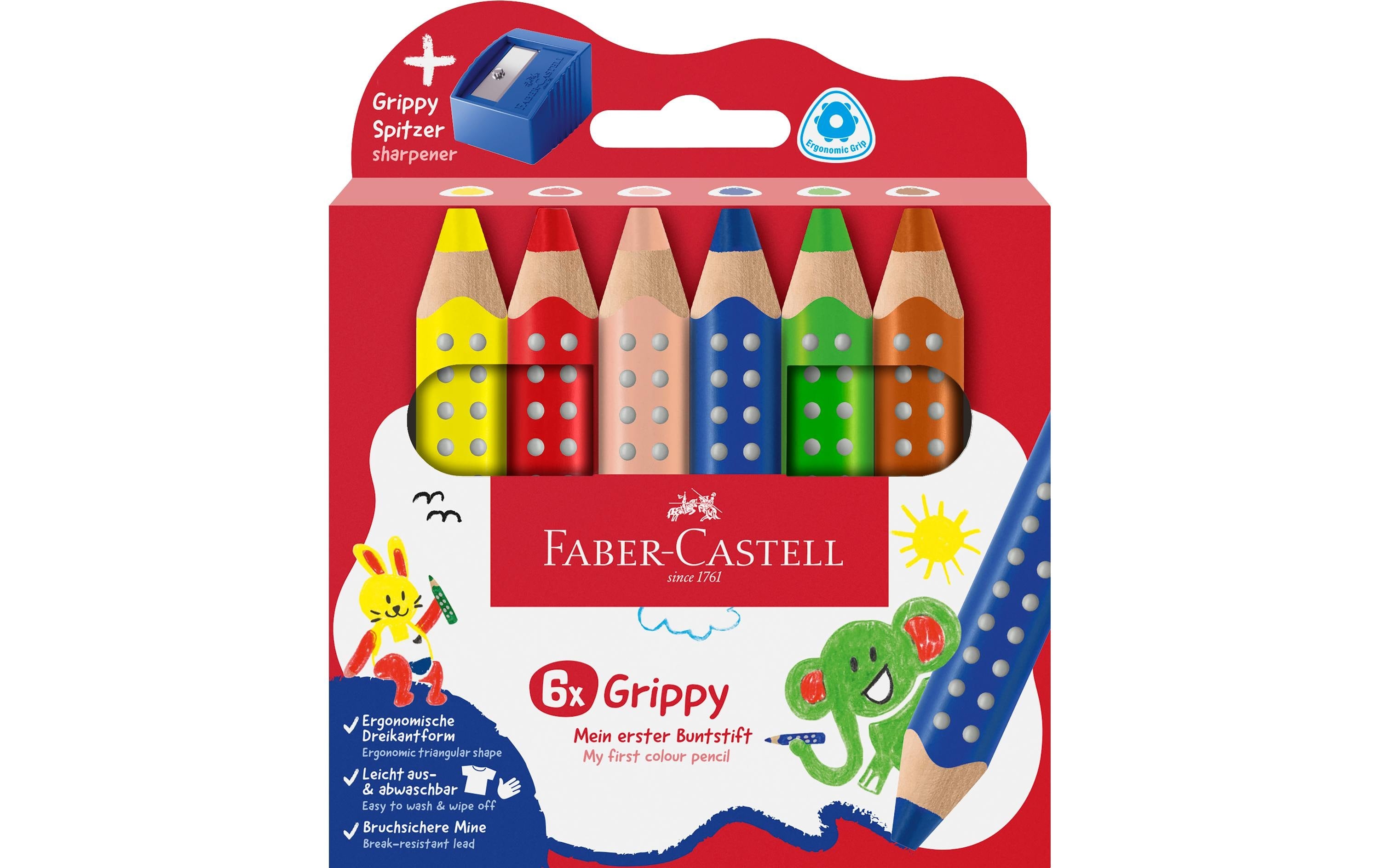 Faber-Castell Farbstift Grippy 6er Set