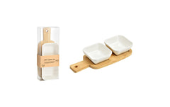 G. Wurm | Servierplatte Tapas | Bambus, 7x3x7cm/22x1x8cm