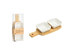 G. Wurm | Servierplatte Tapas | Bambus, 7x3x7cm/22x1x8cm