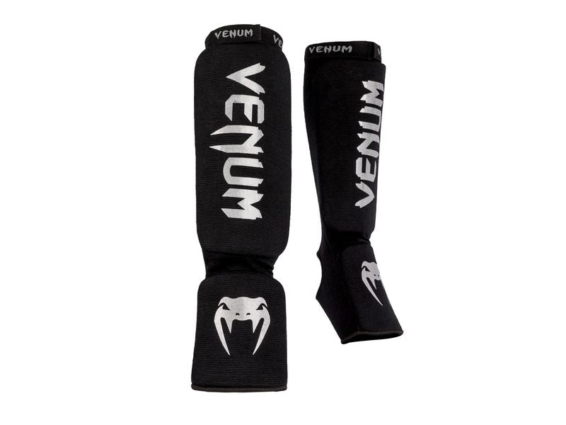 Venum | Kontact Shin Guards | Schwarz/Silber, M