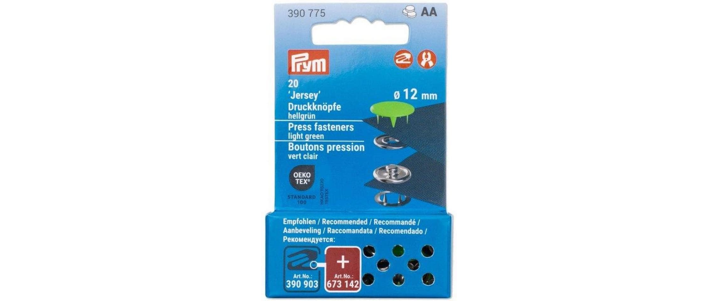 Prym Druckknöpfe Jersey, hellgrün
