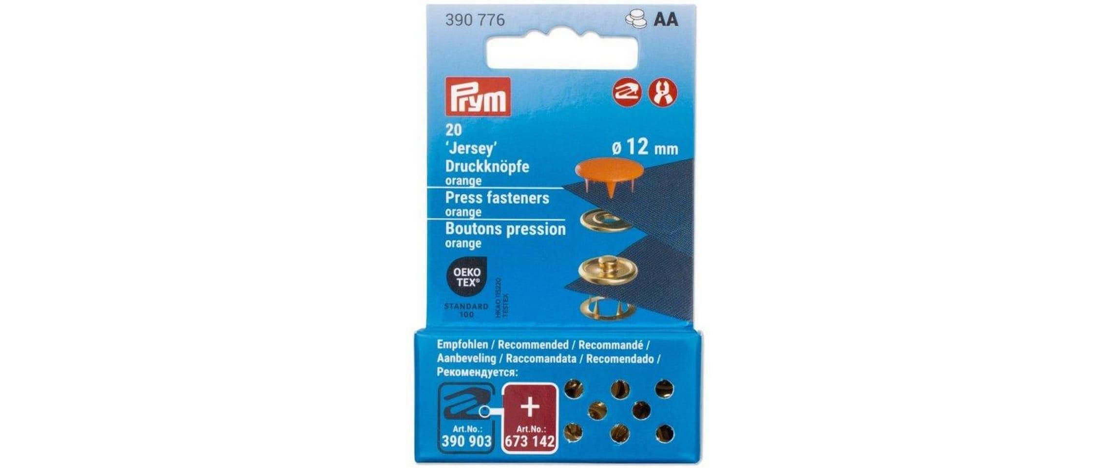 Prym Druckknöpfe Jersey, orange