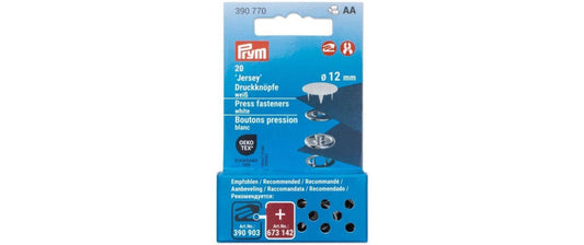 Prym Druckknöpfe Jersey, weiss