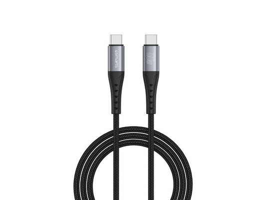 4smarts | USB-C Kabel PrimeCord 60W | 1,5m, schwarz gun