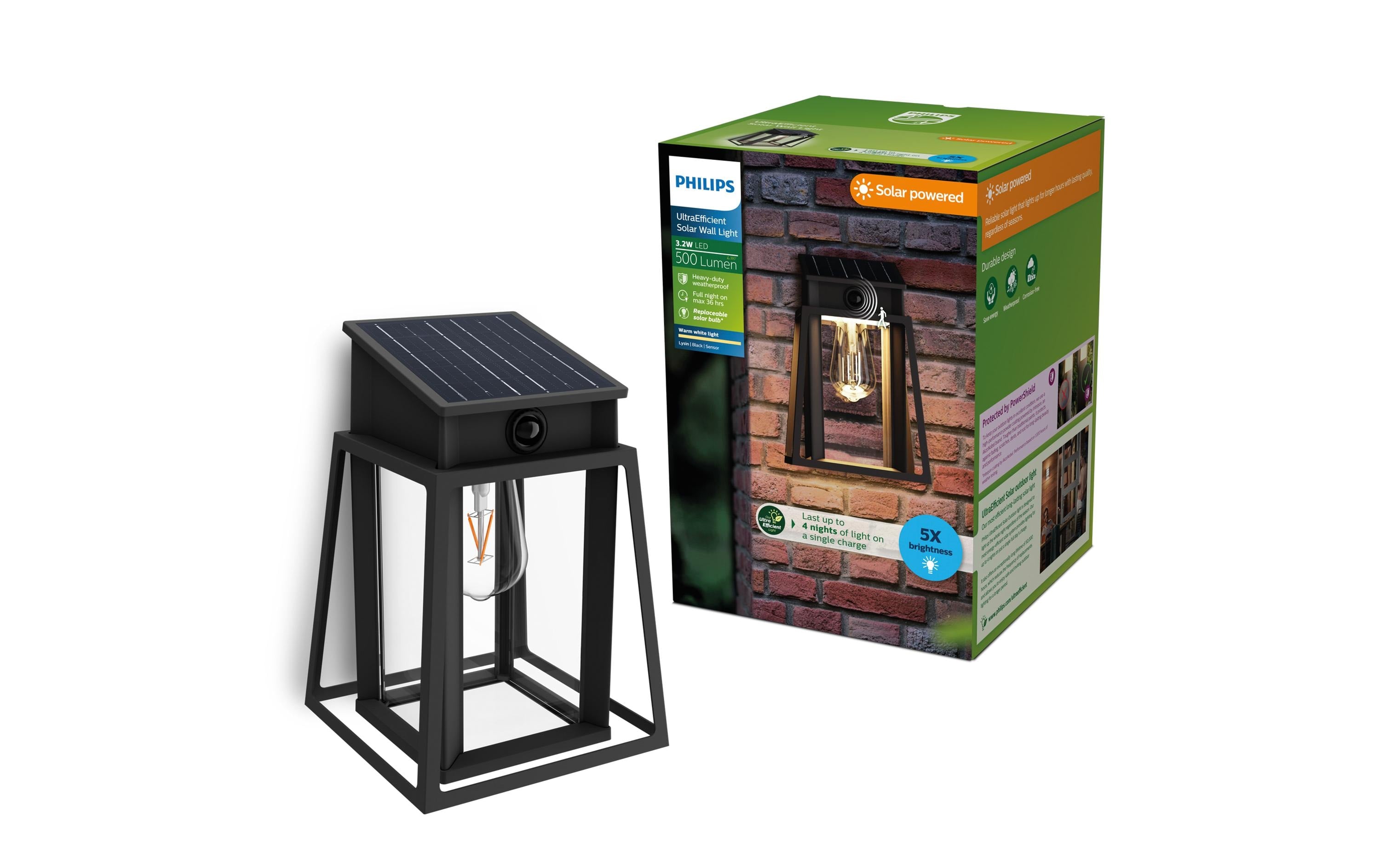 Philips Outdoor Wandleuchte Solar Lysin