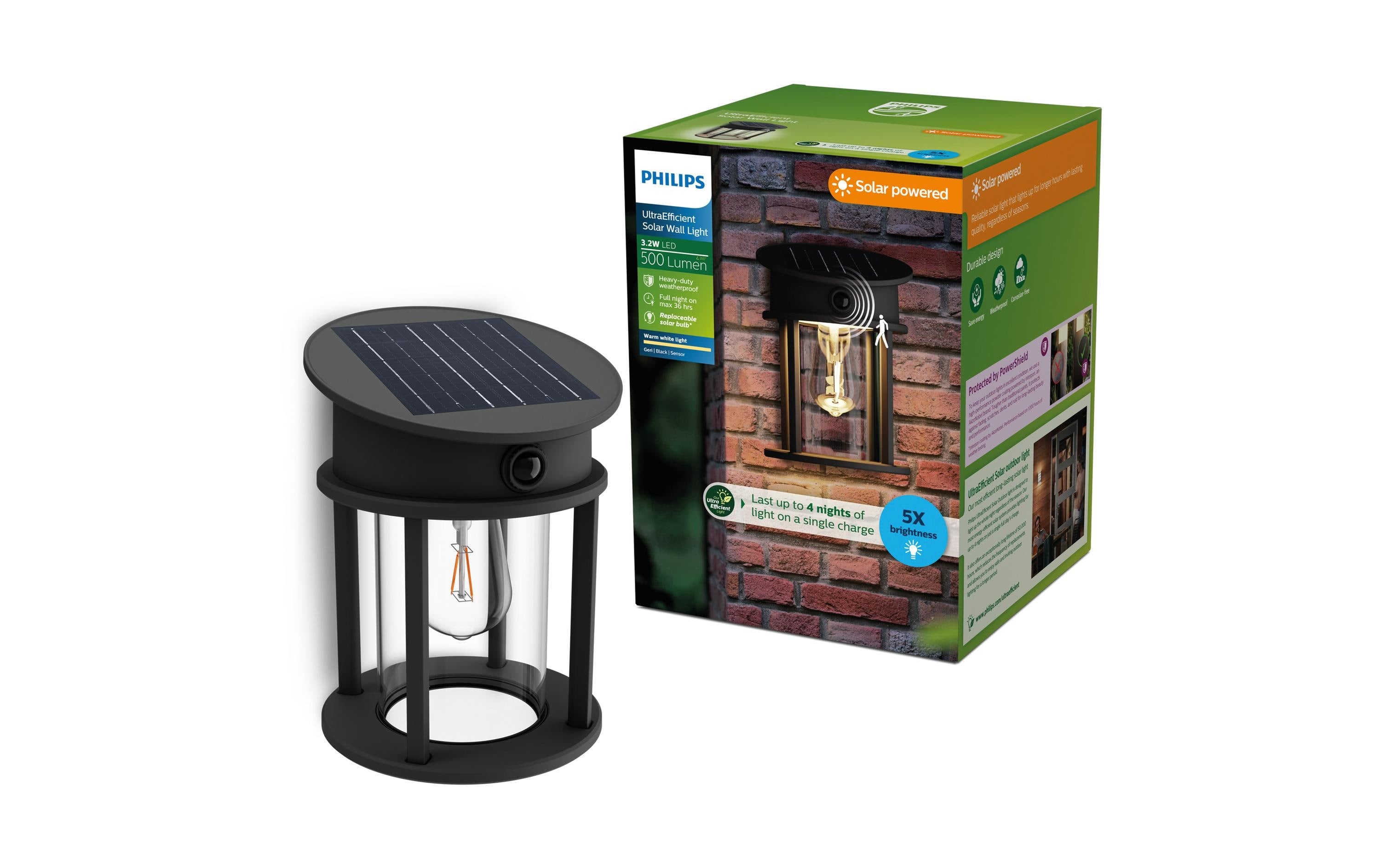Philips Outdoor Wandleuchte Solar Geri