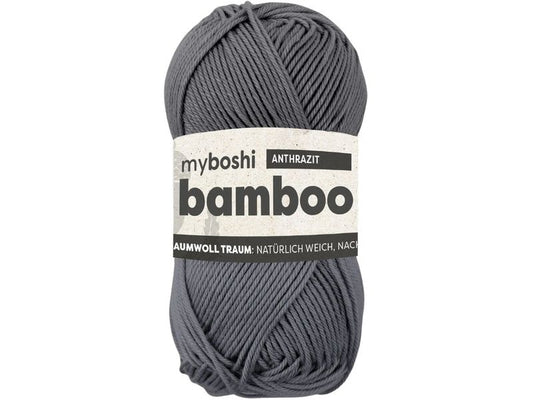 myBoshi | Wolle Bamboo, anthrazit | 50 g, 125 m, 60% BB 40 % CO