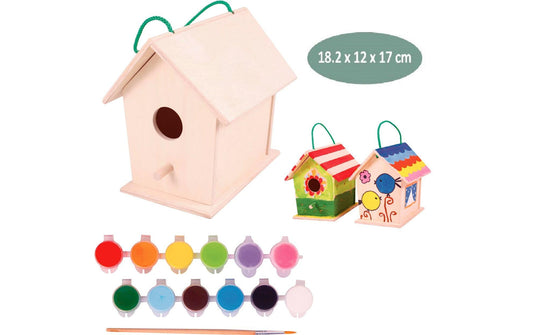 Spielba Holzspielwaren | Spielba Vogelhaus zum Bemalen