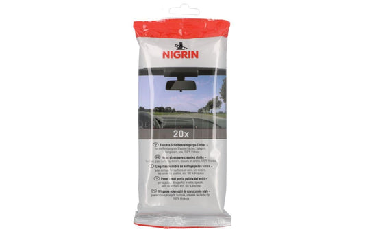 NIGRIN | Scheibenreinigungs-Tücher | 20 Stück