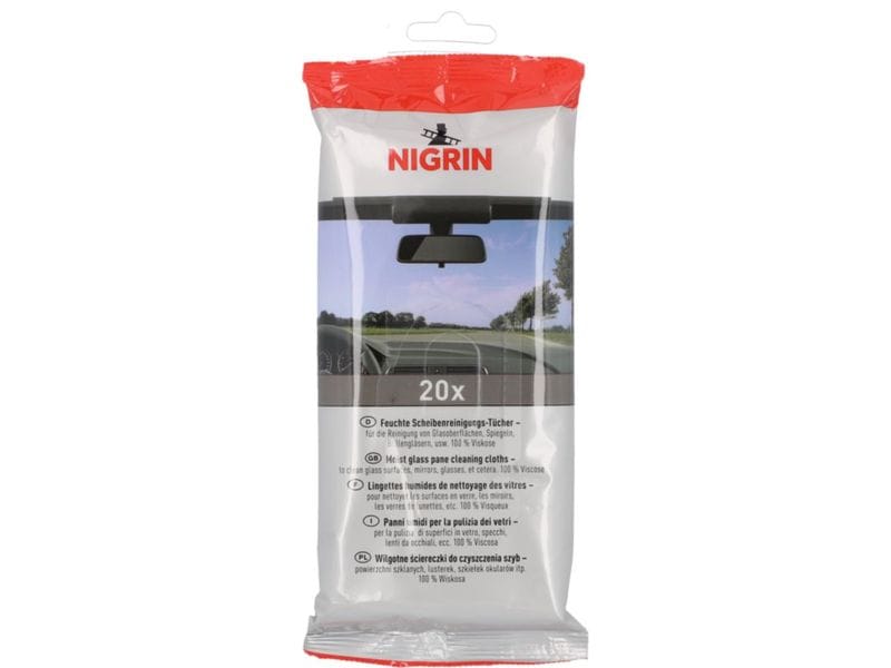 NIGRIN | Scheibenreinigungs-Tücher | 20 Stück