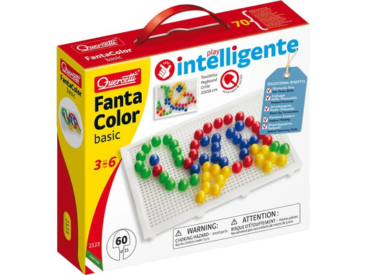 Quercetti | Mosaik-Steckspiel FantaColor | Tab Basic (100 Teile)