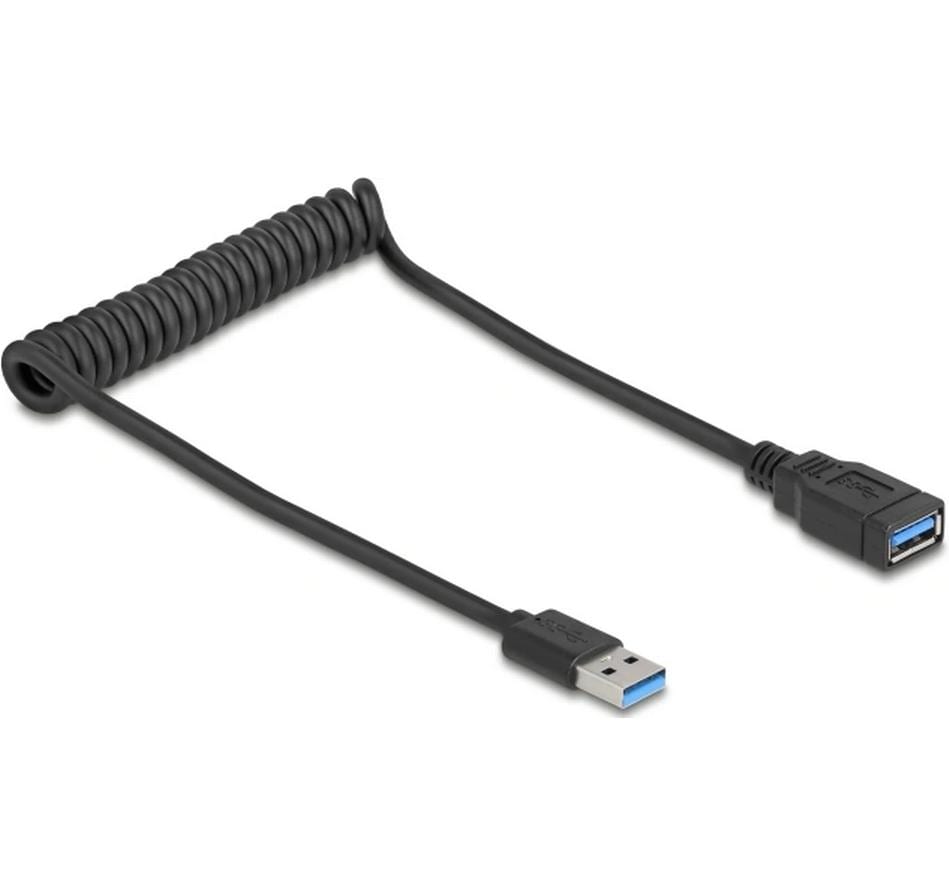 Delock USB3.1 Spiralkabel A-A 40-60cm
