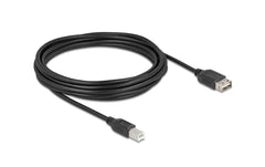 Delock, USB 2.0-Kabel USB A - USB B 5 m