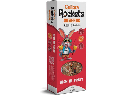 Calibra | Rockets Früchte Sticks Kaninchen | & Nager, 2 Stück