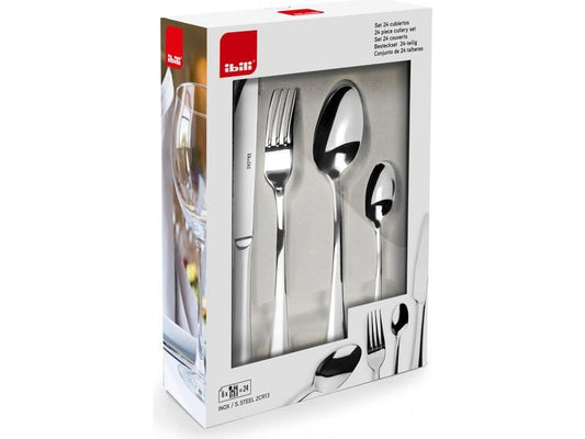 Ibili | Besteckset 24-teilig aus Edelstahl | Cubiertos