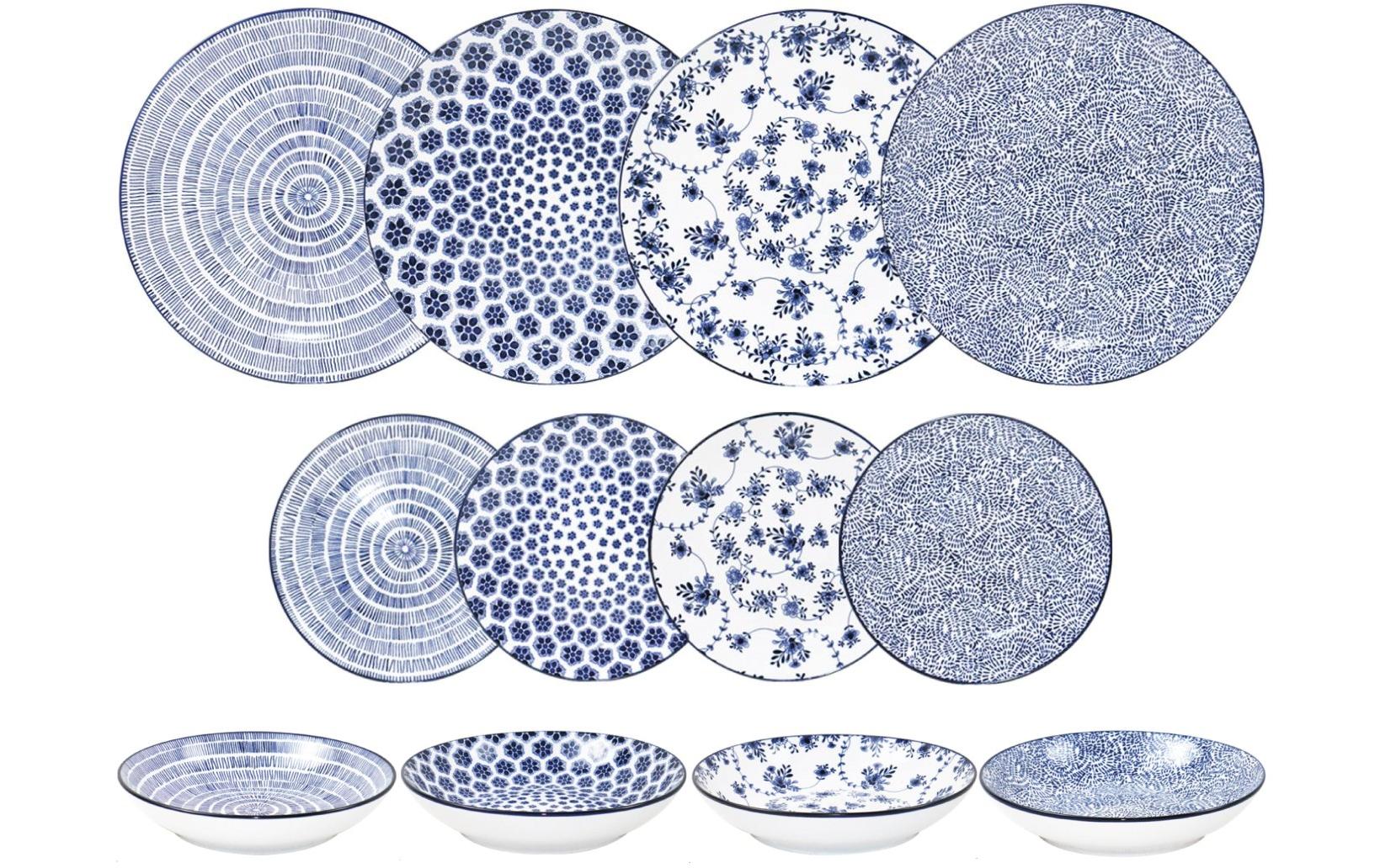 Ibili 12teiliges Set Teller Armonia blau