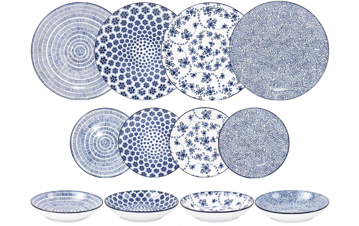 Ibili 12teiliges Set Teller Armonia blau