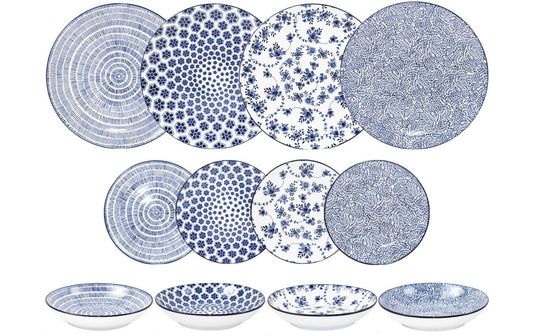 Ibili 12teiliges Set Teller Armonia blau