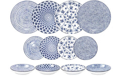 Ibili 12teiliges Set Teller Armonia blau