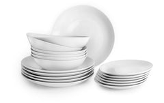 Ibili 18teiliges Set Teller Bolonia weiss