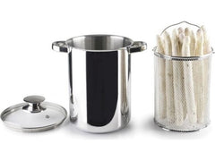 Ibili | Spargeltopf Edelstahl Oslo 16 cm | Edelstahl poliert Ø 16 cm, H 22.3 cm, 3 l