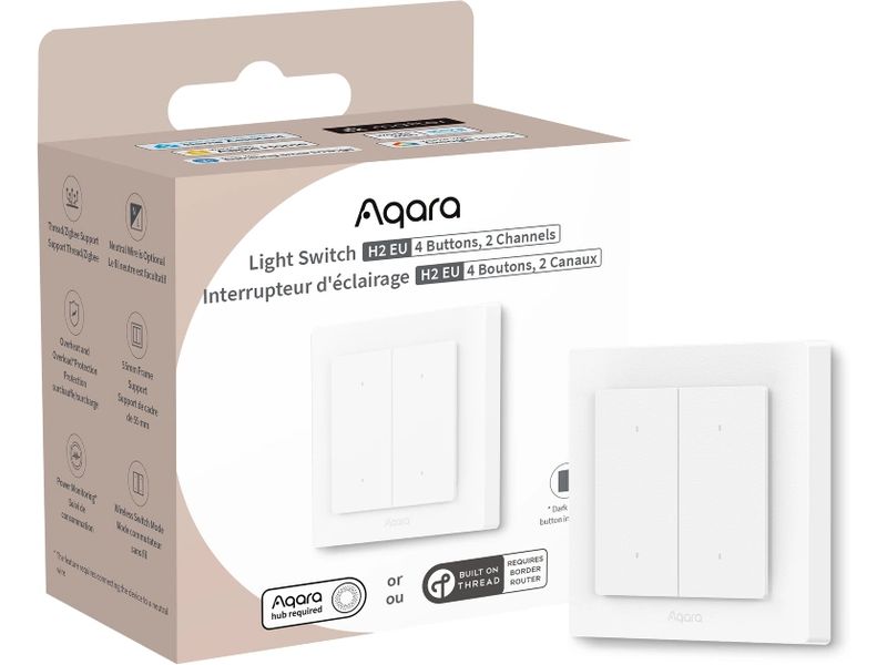 Aqara | Aqra 4x Lichtschalter 1 Channel H2