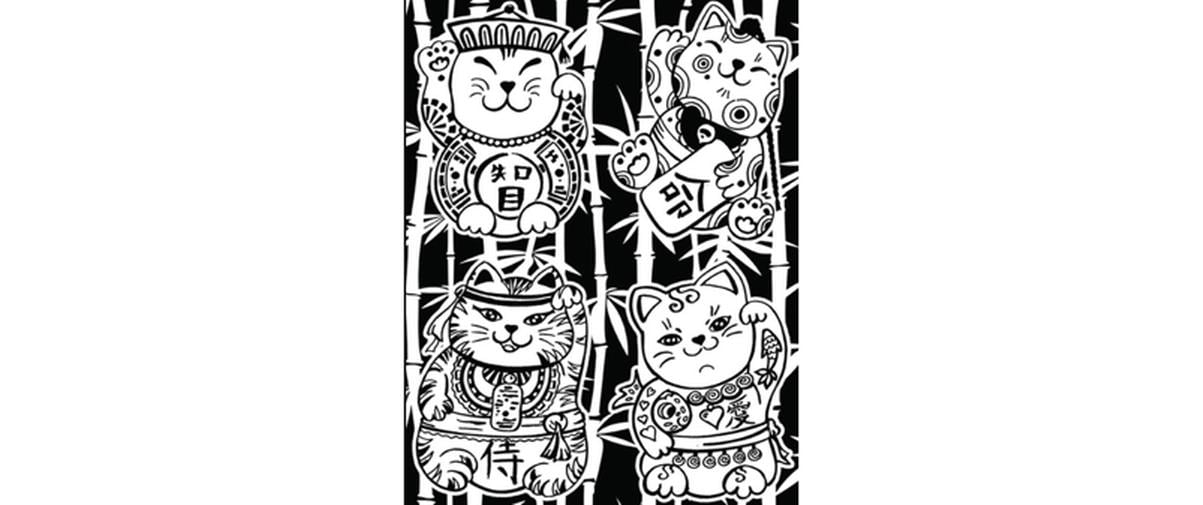 TATARUGA Samtbild A4, Maneki-Neko