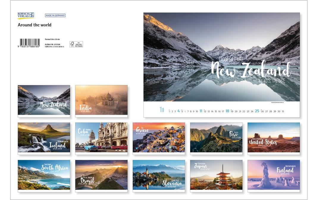 Korsch Verlag Bildkalender Around the World
