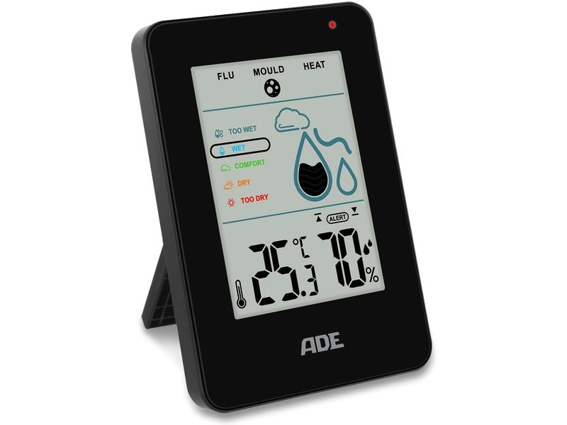 ADE | digitales Thermo-/Hygrometer schwarz