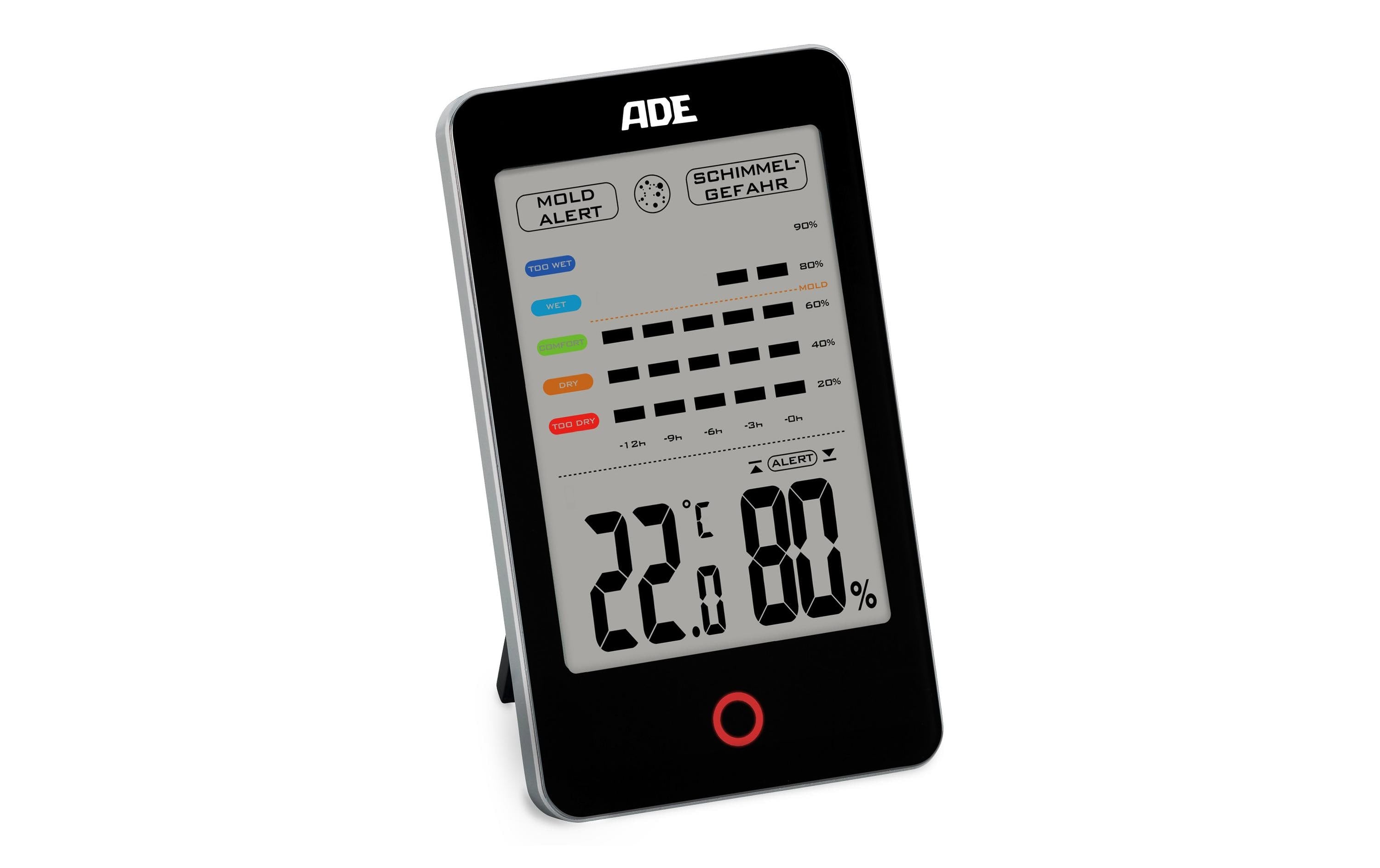 ADE, Thermo-/Hygrometer digital Schwarz