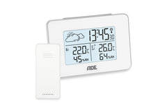 ADE | Wetterstation mit Funk-Aussensensor | weiss, mit DCF-Funkuhr