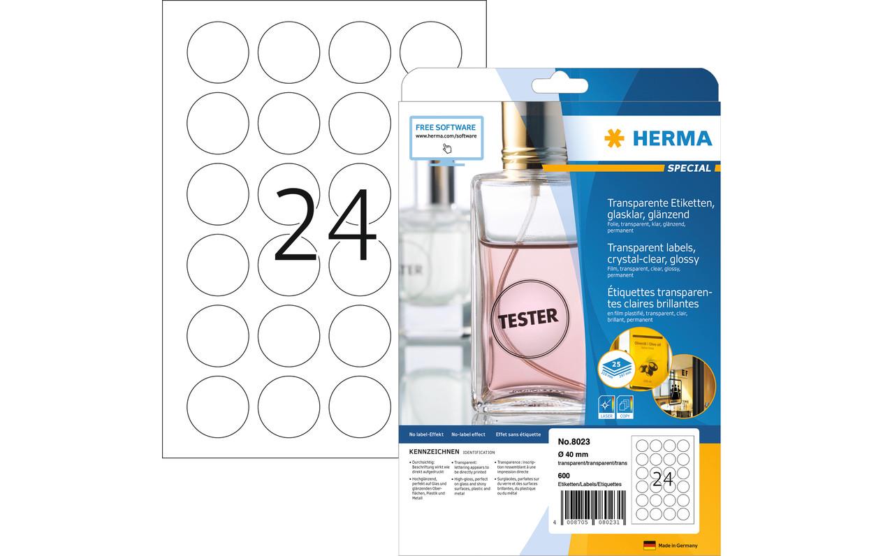 Herma Transparente FolienEtiketten Ø40mm