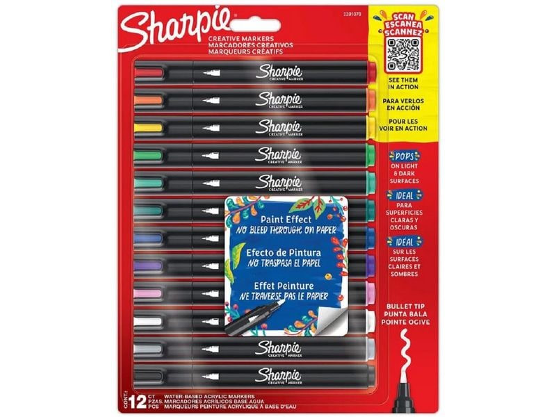 Sharpie | Marker Creative Acryl | Rundspitze, farbig, 12 Stk